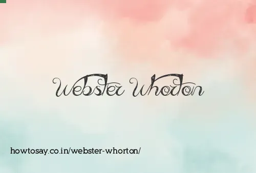 Webster Whorton