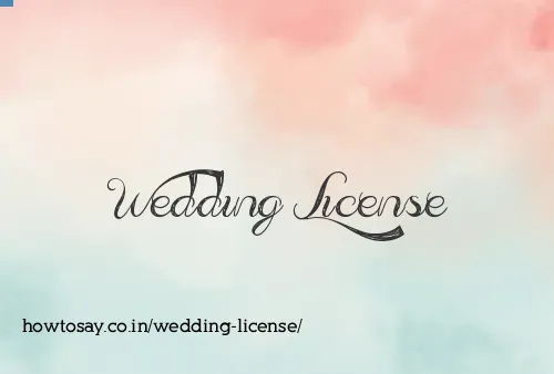 Wedding License