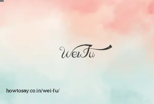 Wei Fu