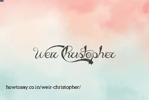 Weir Christopher