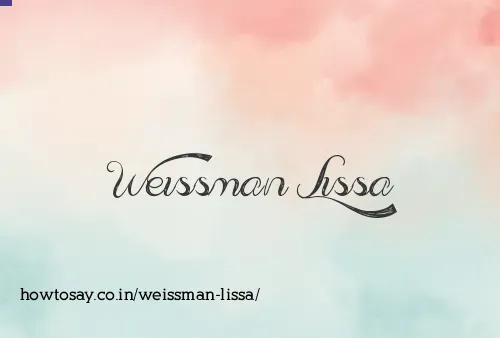 Weissman Lissa