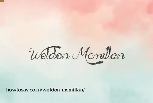 Weldon Mcmillan