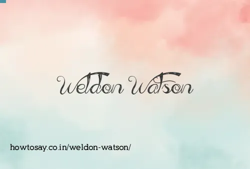 Weldon Watson