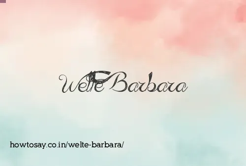 Welte Barbara