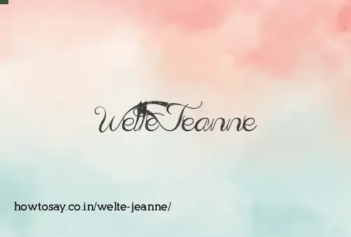 Welte Jeanne