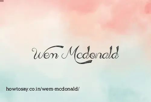 Wem Mcdonald