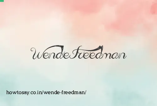 Wende Freedman