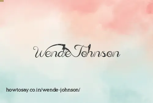 Wende Johnson