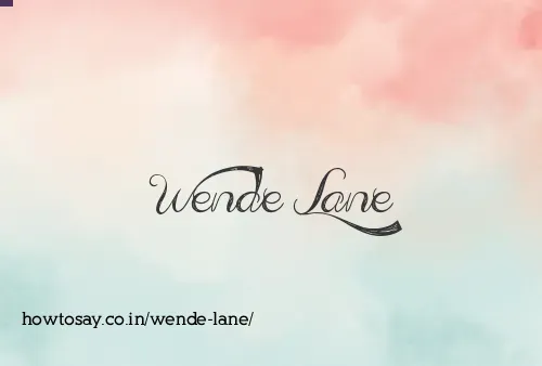 Wende Lane