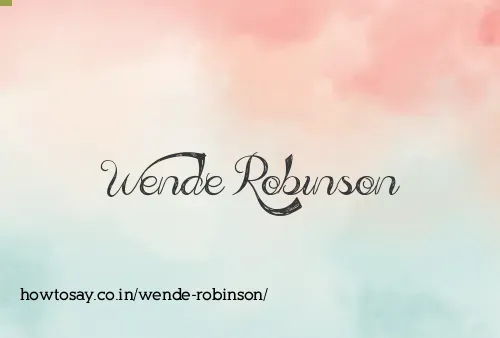 Wende Robinson