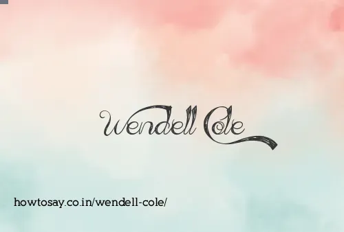 Wendell Cole