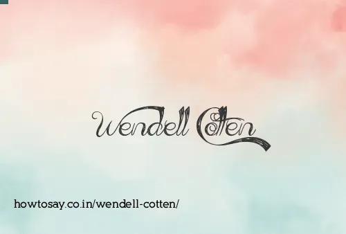Wendell Cotten
