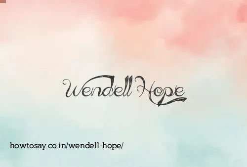 Wendell Hope