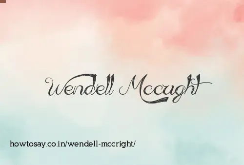 Wendell Mccright