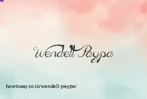 Wendell Paypa