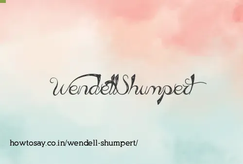 Wendell Shumpert