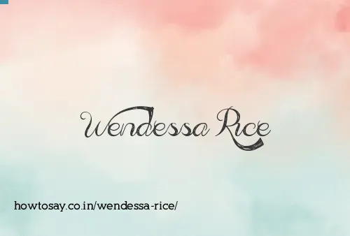 Wendessa Rice