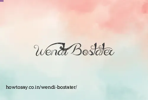 Wendi Bostater
