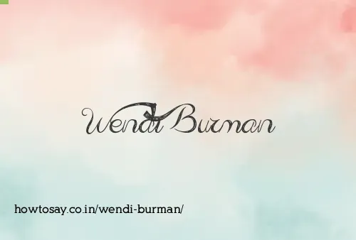 Wendi Burman