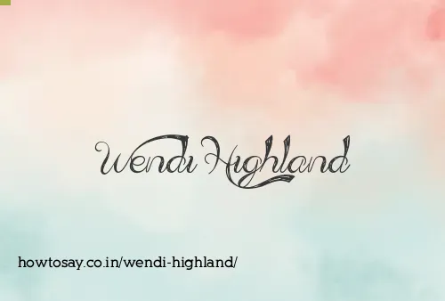 Wendi Highland