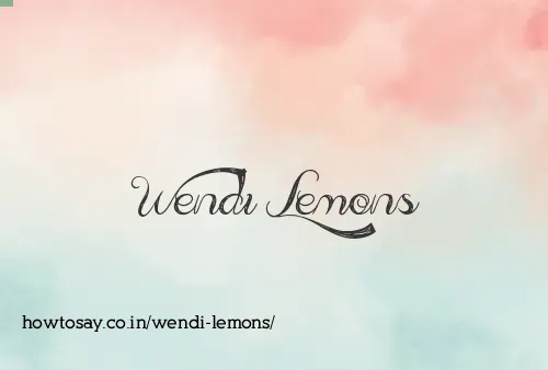 Wendi Lemons