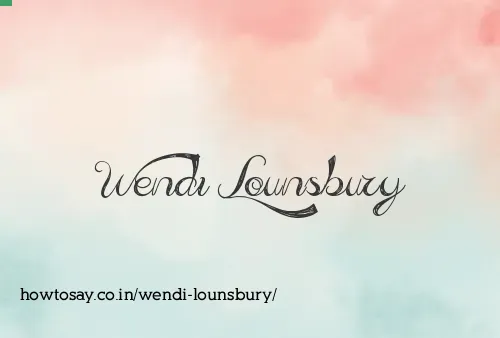 Wendi Lounsbury
