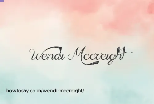 Wendi Mccreight