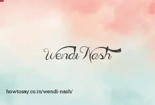 Wendi Nash