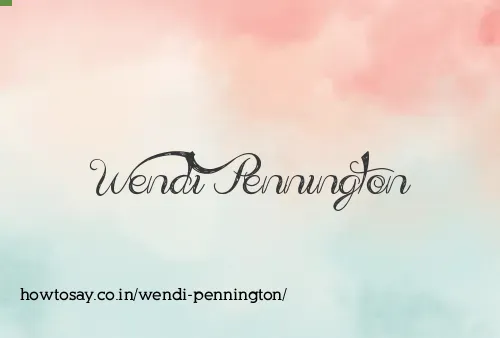 Wendi Pennington