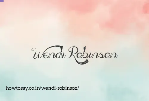Wendi Robinson