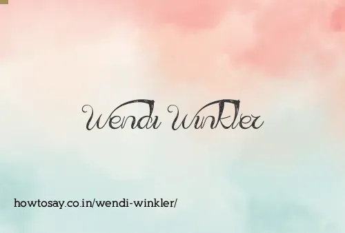 Wendi Winkler