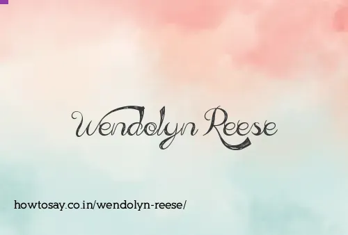 Wendolyn Reese