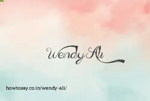Wendy Ali