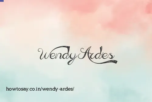 Wendy Ardes