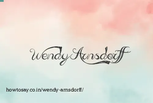 Wendy Arnsdorff