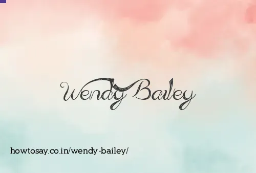 Wendy Bailey