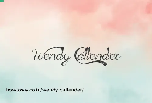 Wendy Callender