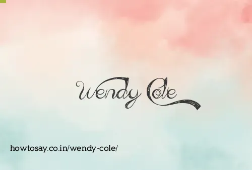 Wendy Cole