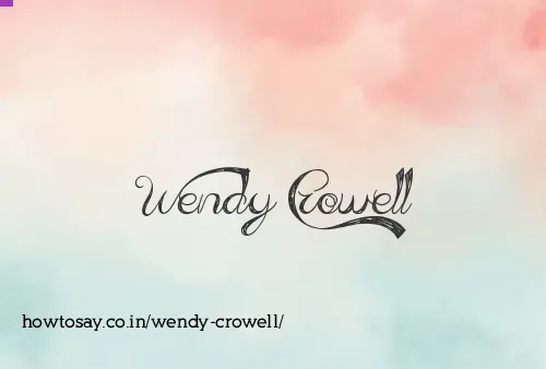 Wendy Crowell