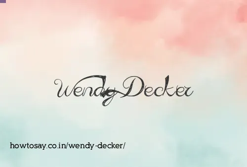 Wendy Decker