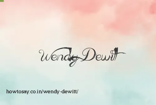 Wendy Dewitt