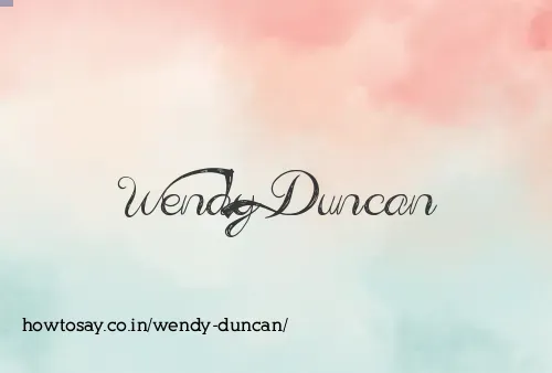Wendy Duncan