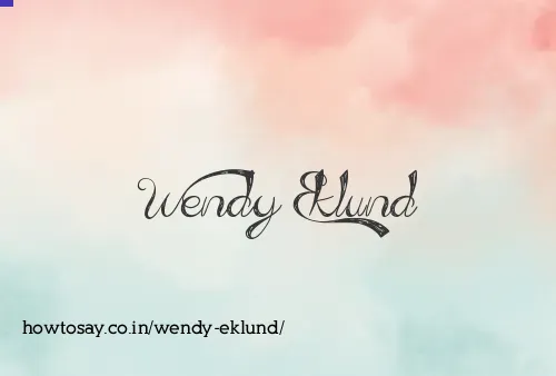 Wendy Eklund