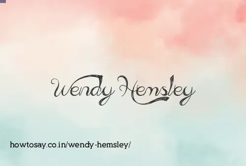 Wendy Hemsley