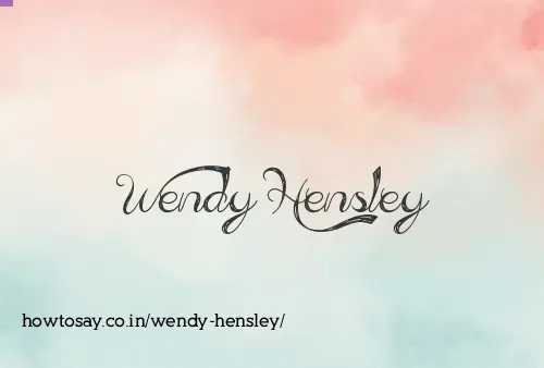 Wendy Hensley
