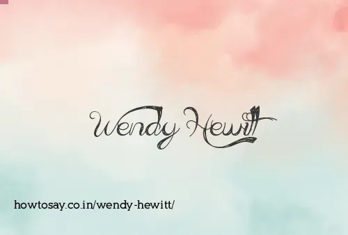 Wendy Hewitt