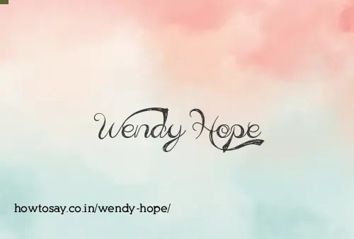 Wendy Hope