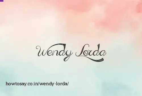 Wendy Lorda