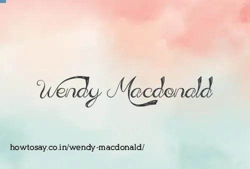 Wendy Macdonald