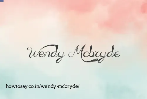 Wendy Mcbryde